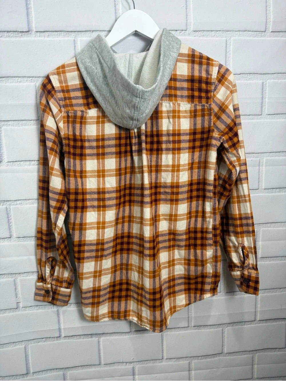 The Children’s Place Boys Hooded Plaid Flannel Shirt Size 16 (XXL)